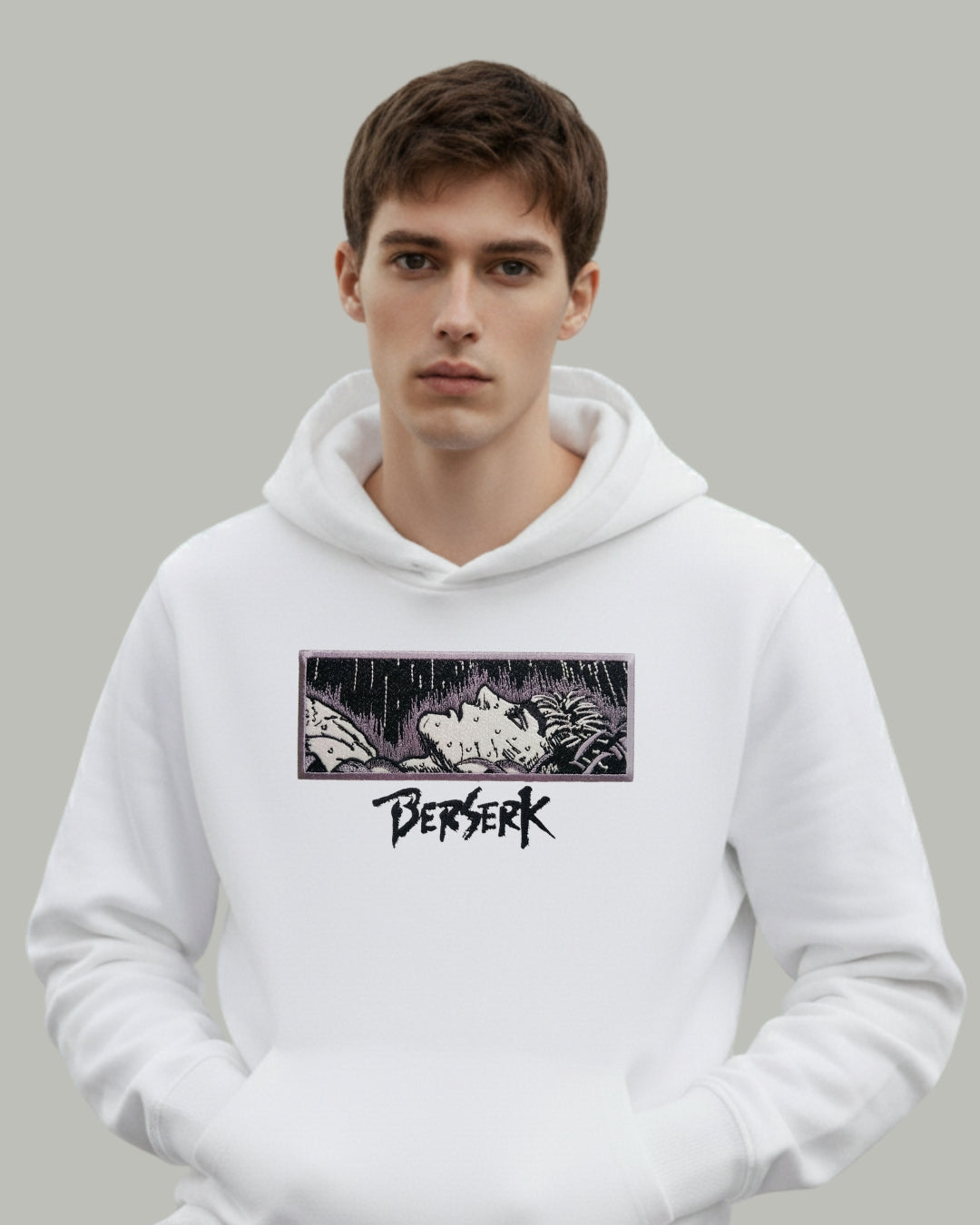 Berserk Embroidered Manga Panel Hoodie