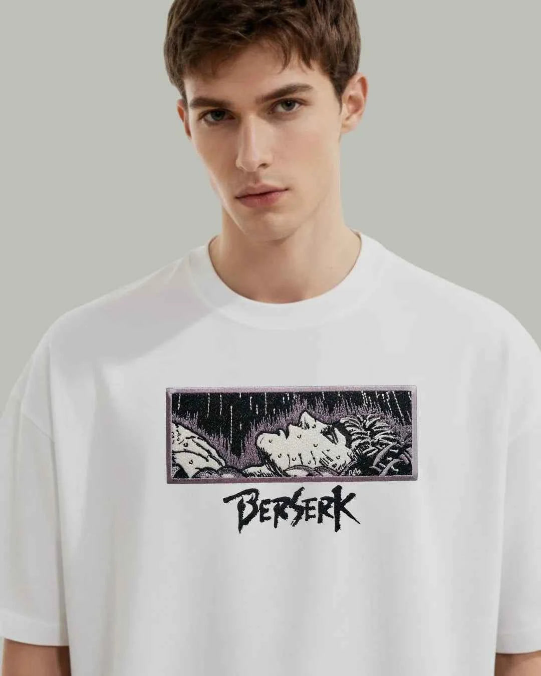Berserk Embroidered Oversized Manga Panel T-Shirt