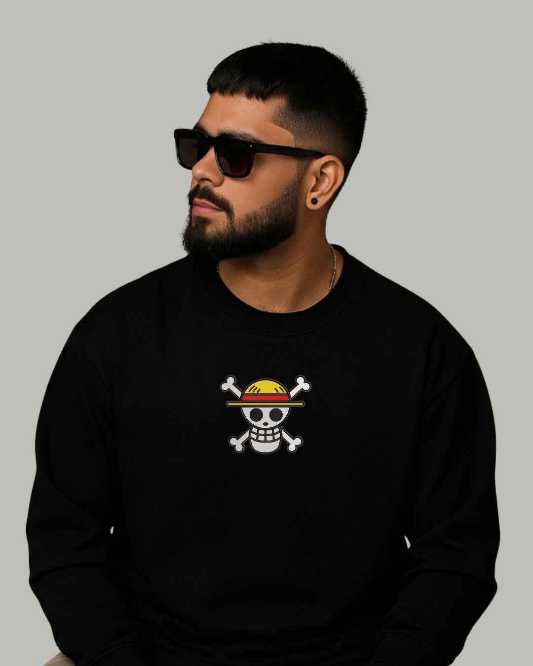 One Piece Luffy Embroidered Sweatshirt