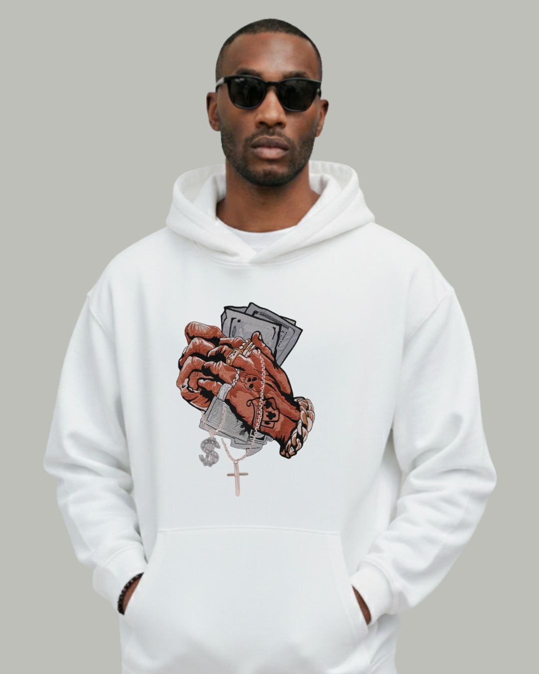 Money Grip Embroidered Hoodie