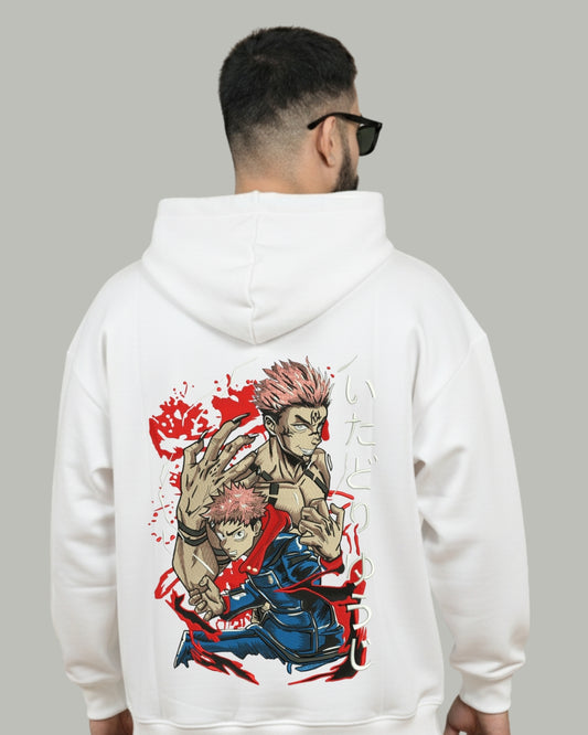 Sukuna & Yuji Itadori Embroidered Hoodie