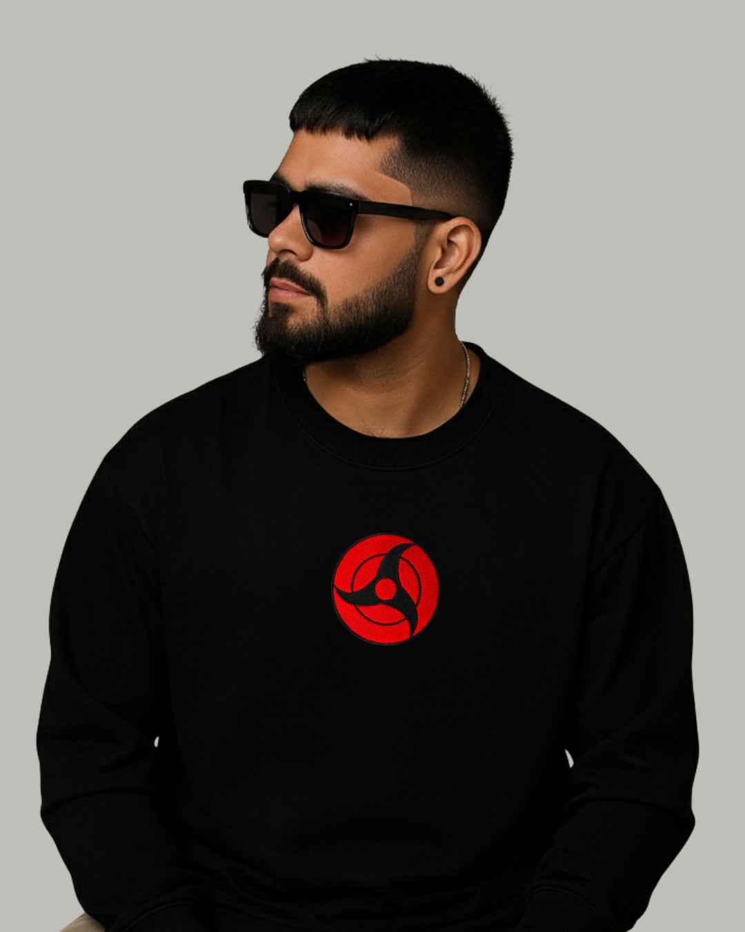 Itachi Uchiha Crow Embroidered Sweatshirt