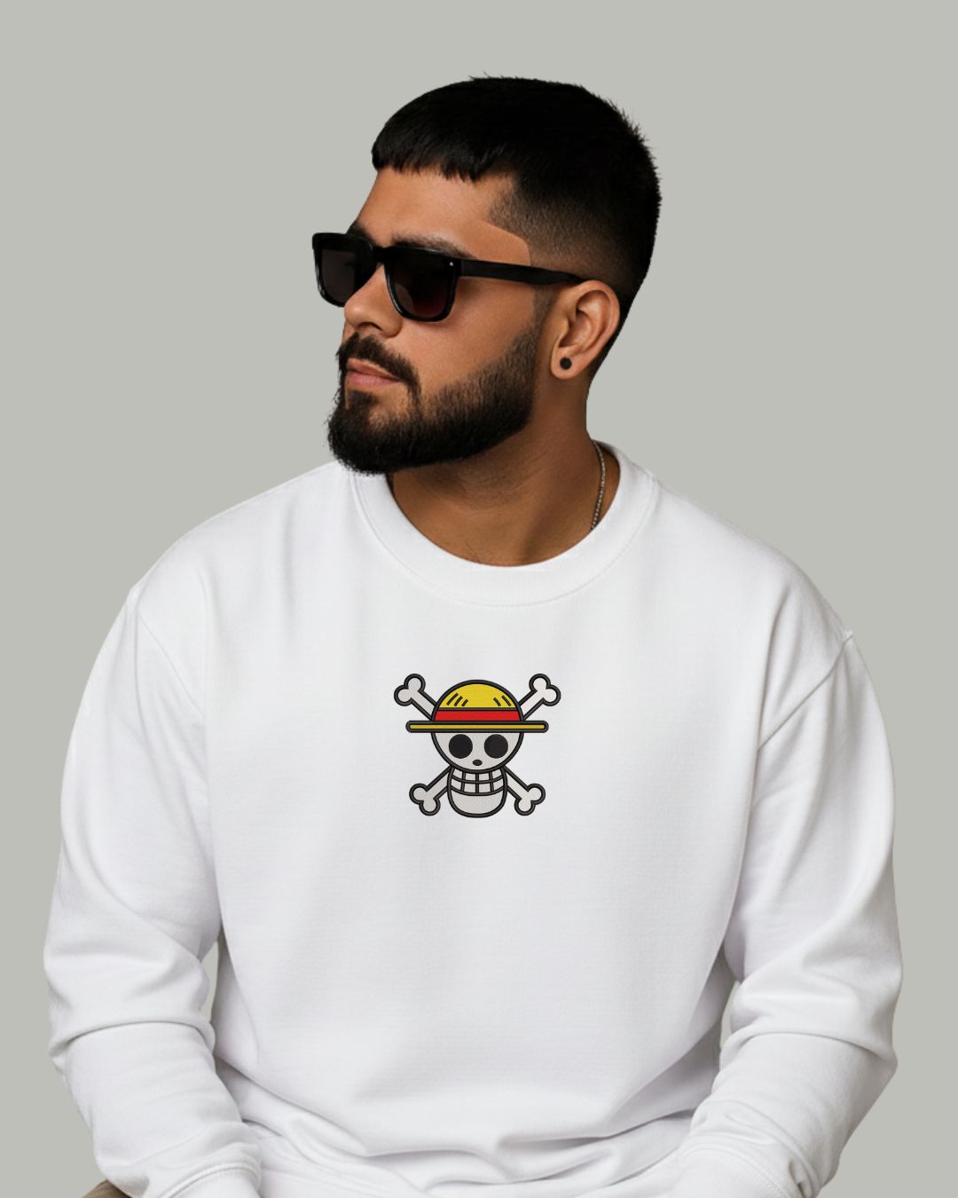 Luffy Nika (Back) Embroidered Sweatshirt