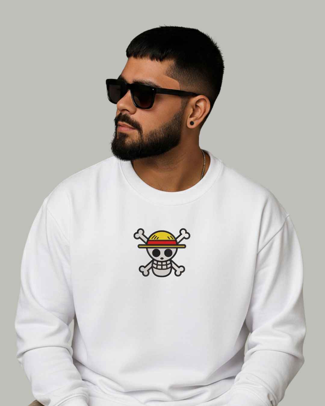 Luffy Nika (Back) Embroidered Sweatshirt