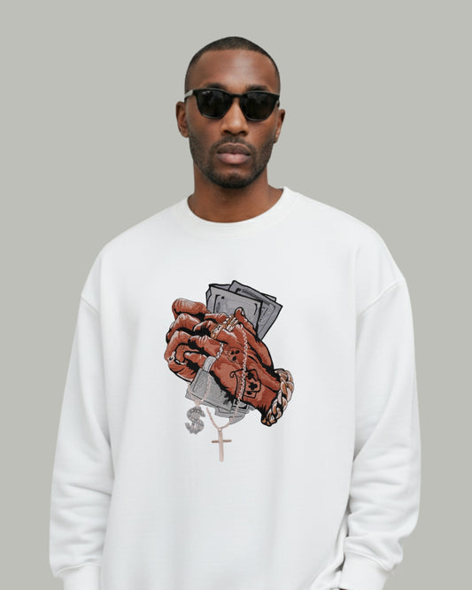 Money Grip Embroidered Sweatshirt