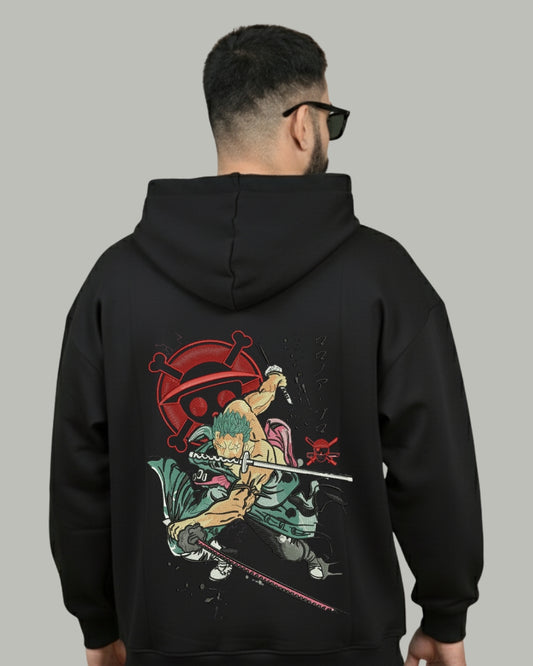 Zoro Battle Mode Embroidered Hoodie