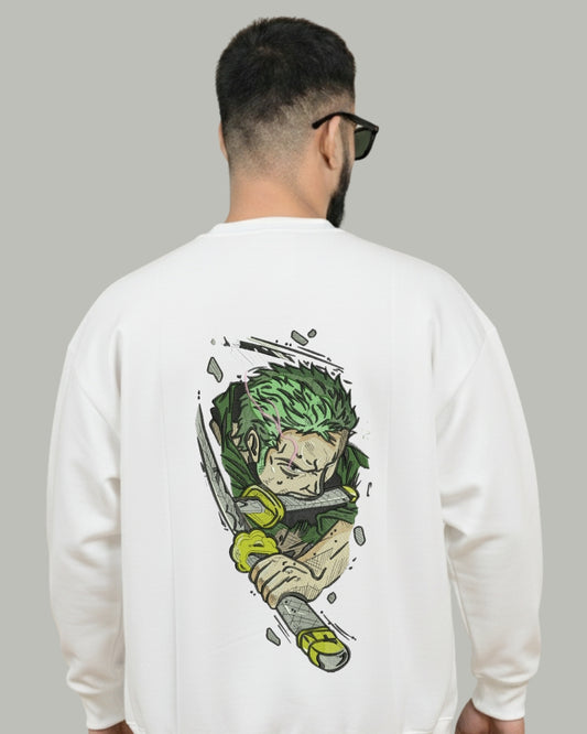 Zoro Samurai Stance Embroidered Sweatshirt