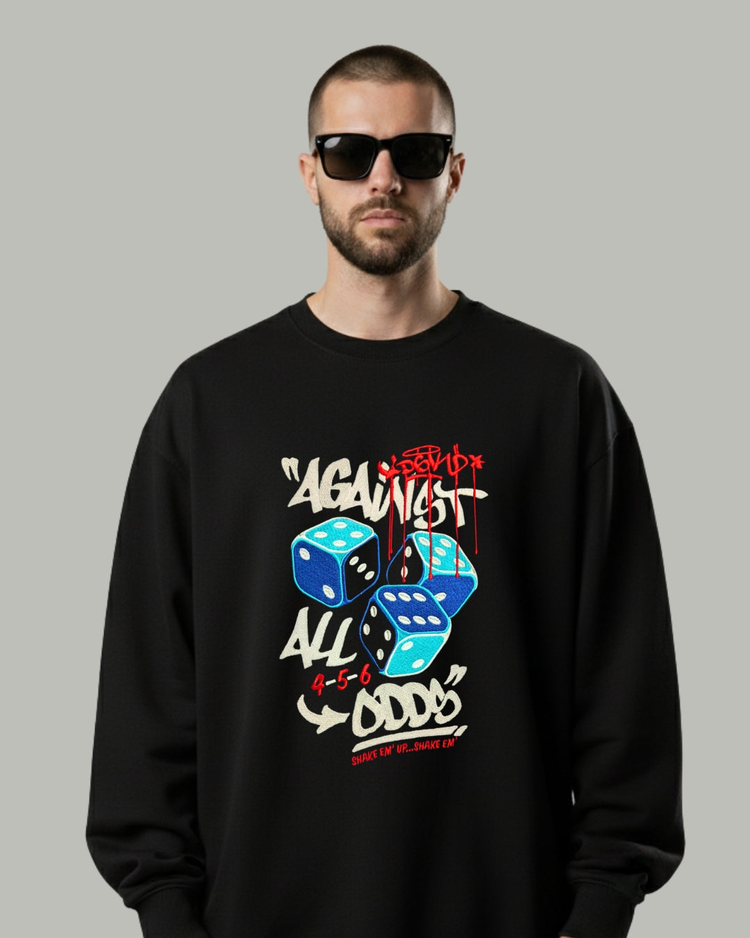 Against All Odds Embroidered Sweatshirt