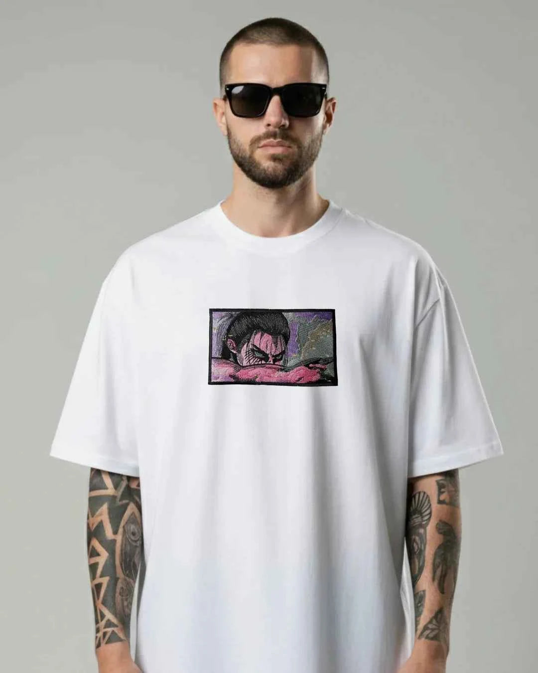 Attack on Titan Embroidered Oversized T-Shirt