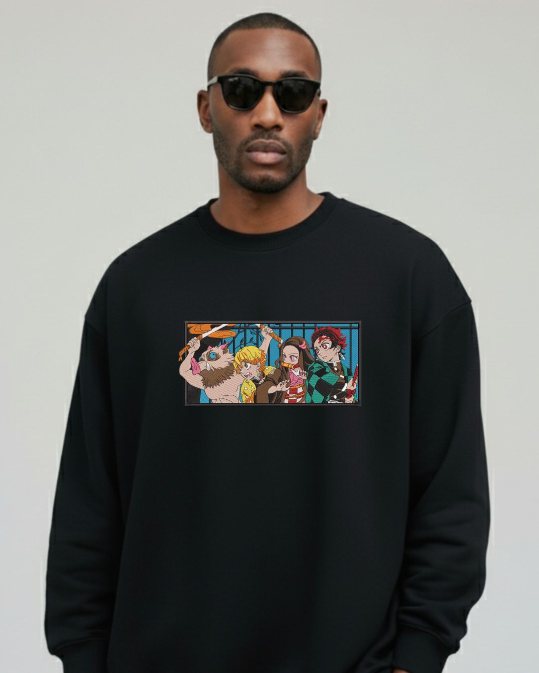 Demon Slayer Squad Embroidered Sweatshirt