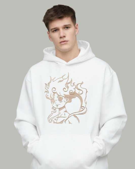 Luffy Gear 5 Embroidered Hoodie