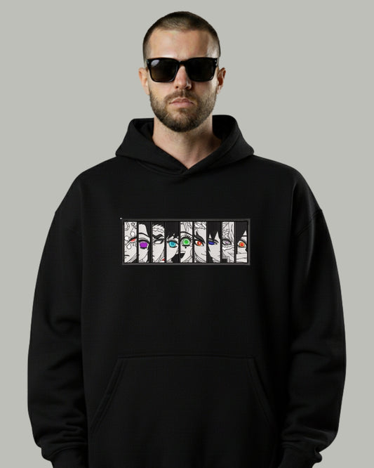 Hashira Eyes Embroidered Hoodie