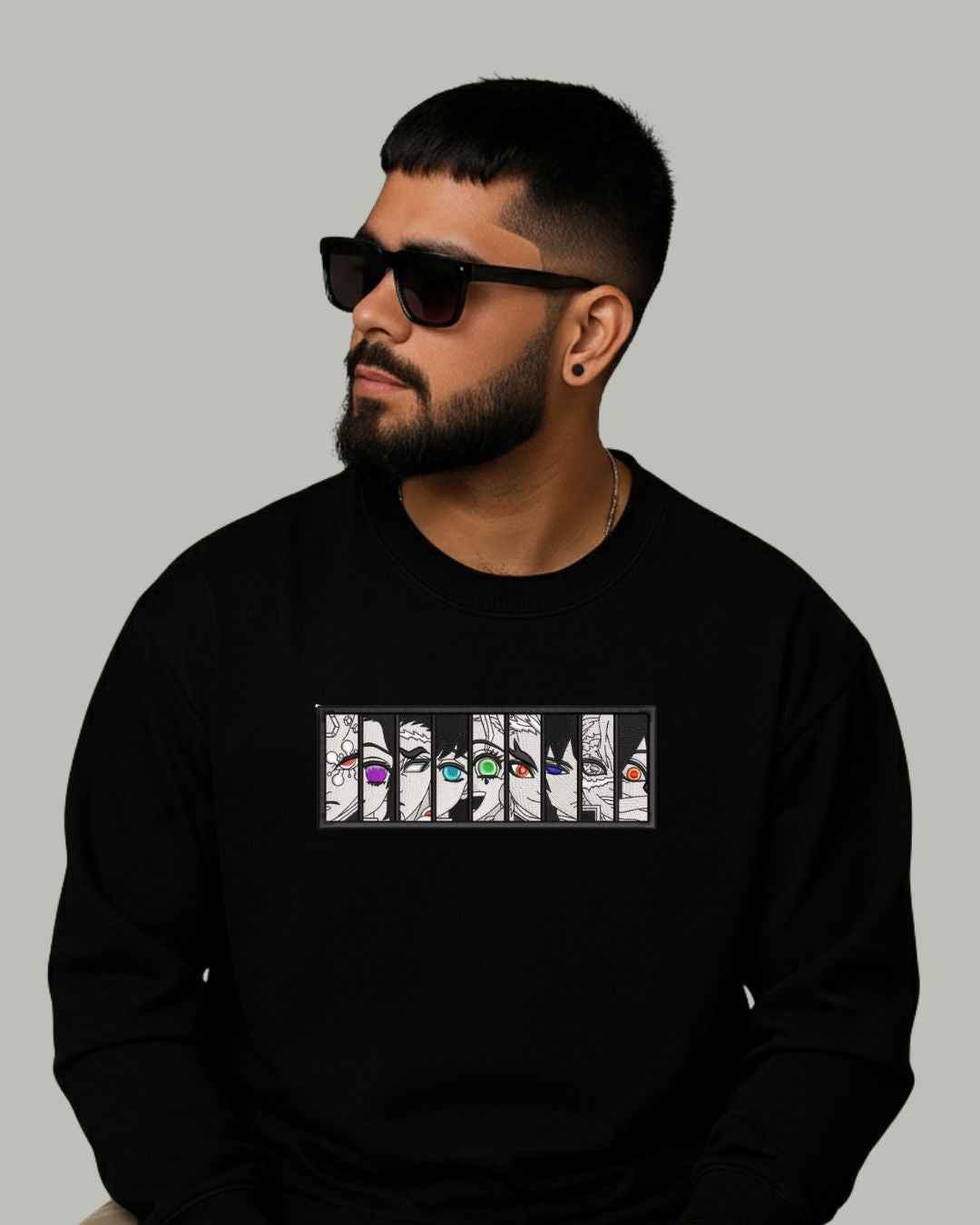 Hashira Eyes Embroidered Sweatshirt