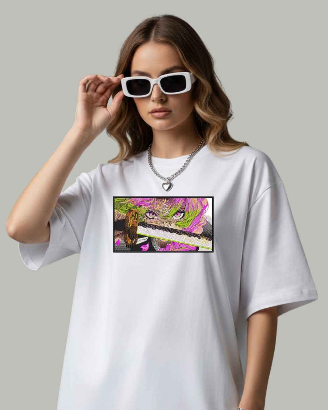 Mitsuri Embroidered Oversized T-Shirt