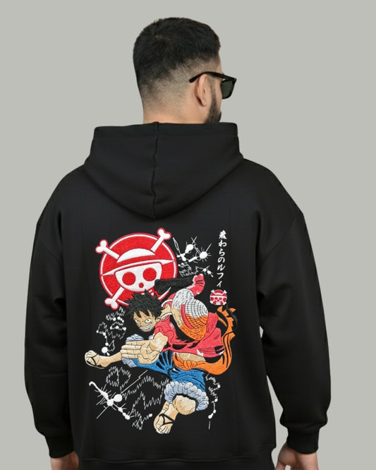 One Piece Luffy Embroidered Hoodie