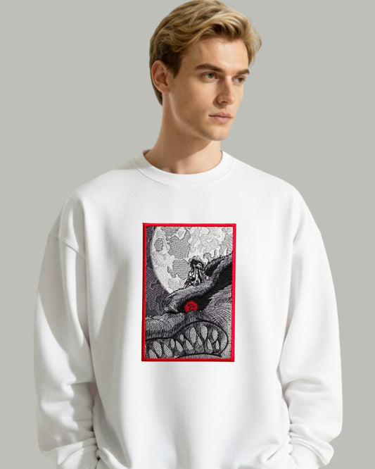 Madara on Kurama Embroidered Sweatshirt