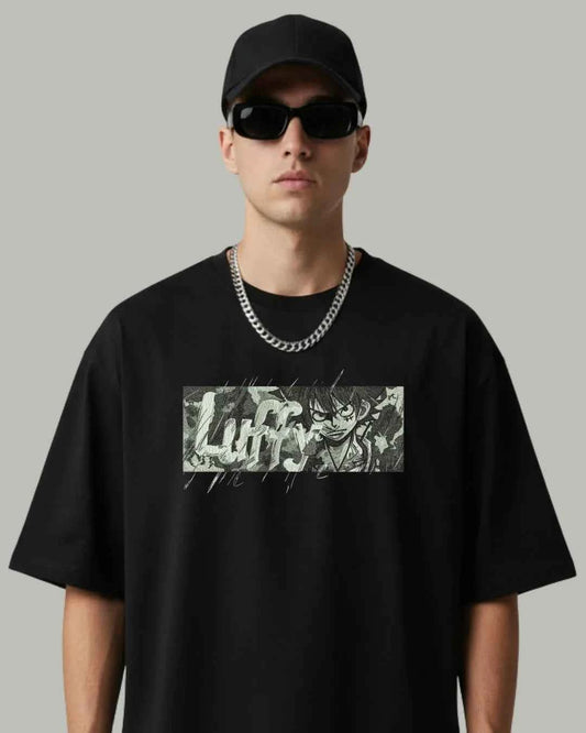 Luffy Embroidered Oversized T-Shirt