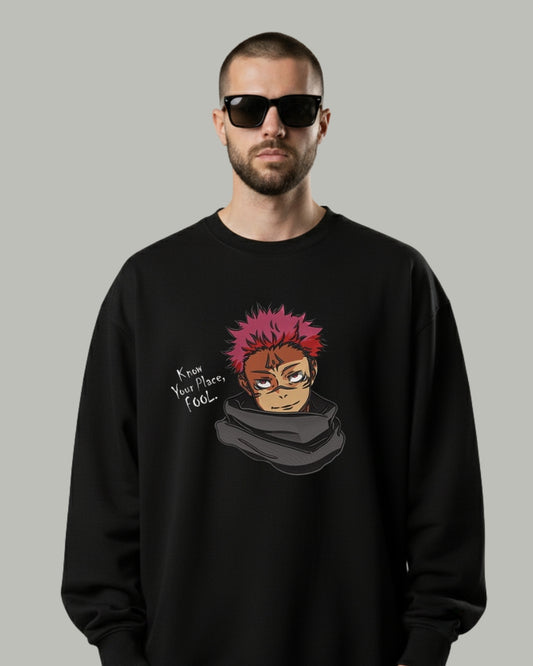 Sukuna “Know Your Place” Embroidered Sweatshirt