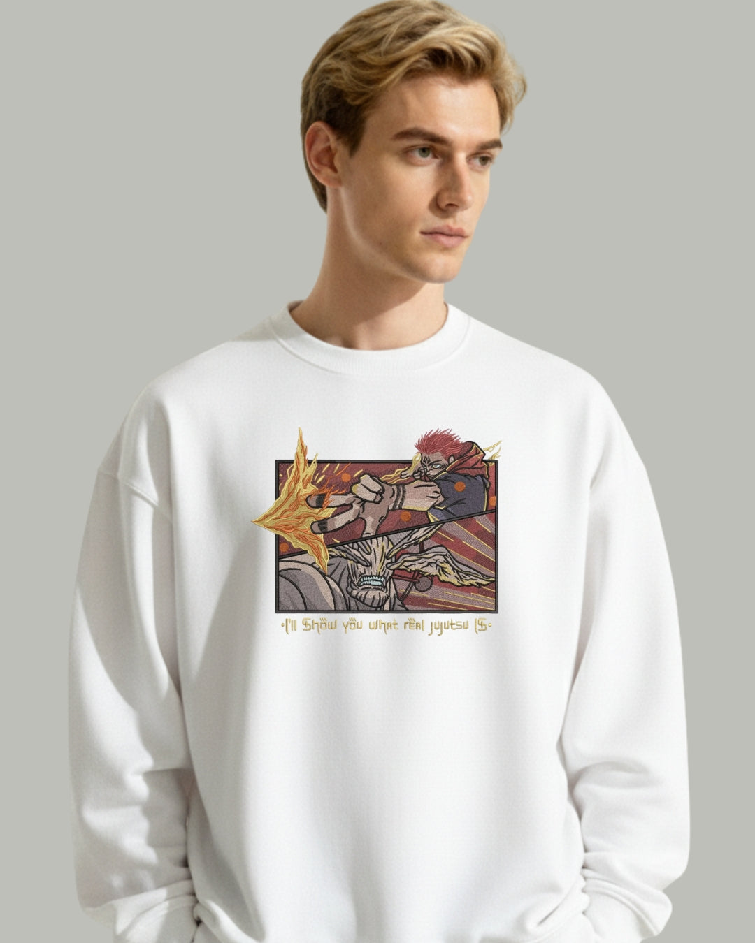 Sukuna x Mahoraga Embroidered Sweatshirt