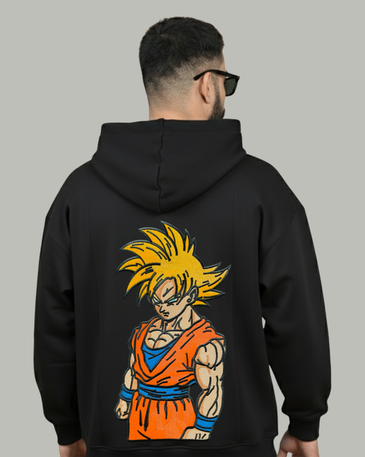 Super Saiyan Goku Embroidered Hoodie - Kreativ Arts Inc