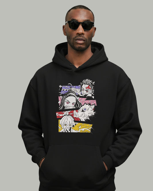 Demon Slayer Core Four Embroidered Hoodie
