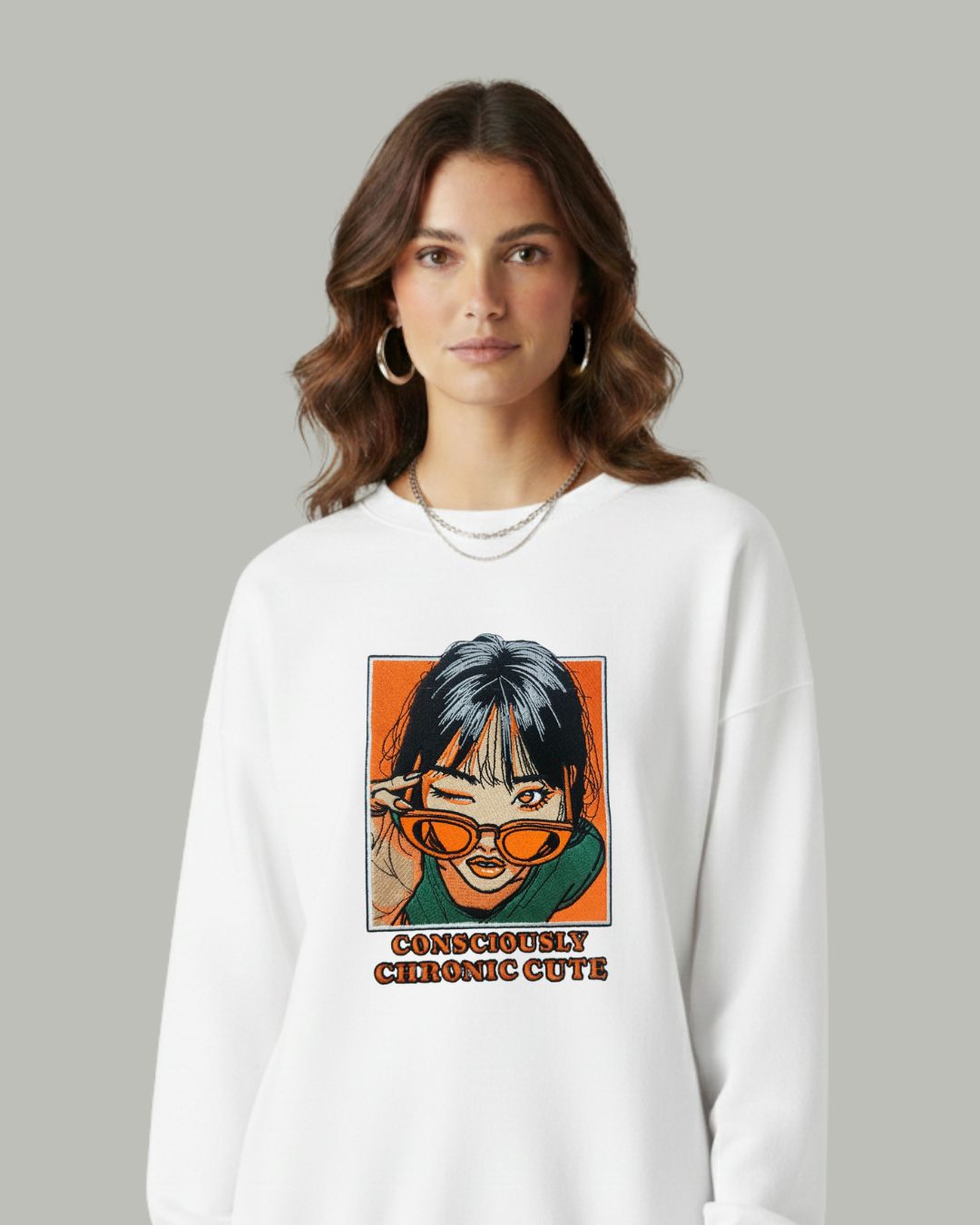 Chronic Cute Women’s Embroidered Sweatshirts