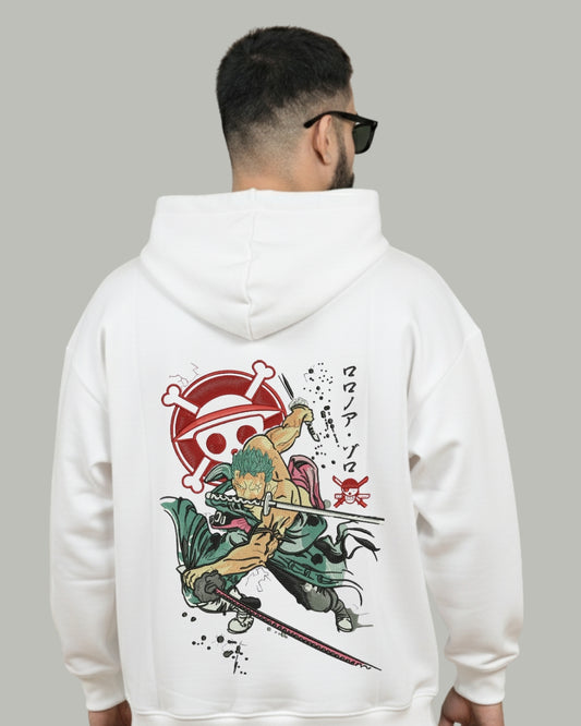 Zoro Battle Mode Embroidered Hoodie