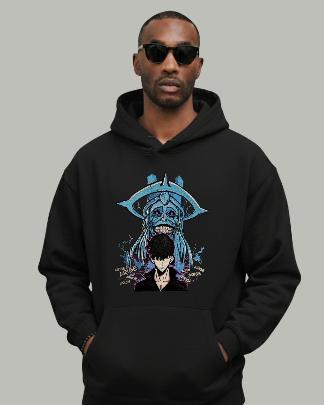 Solo Leveling “Arise” Embroidered Hoodie