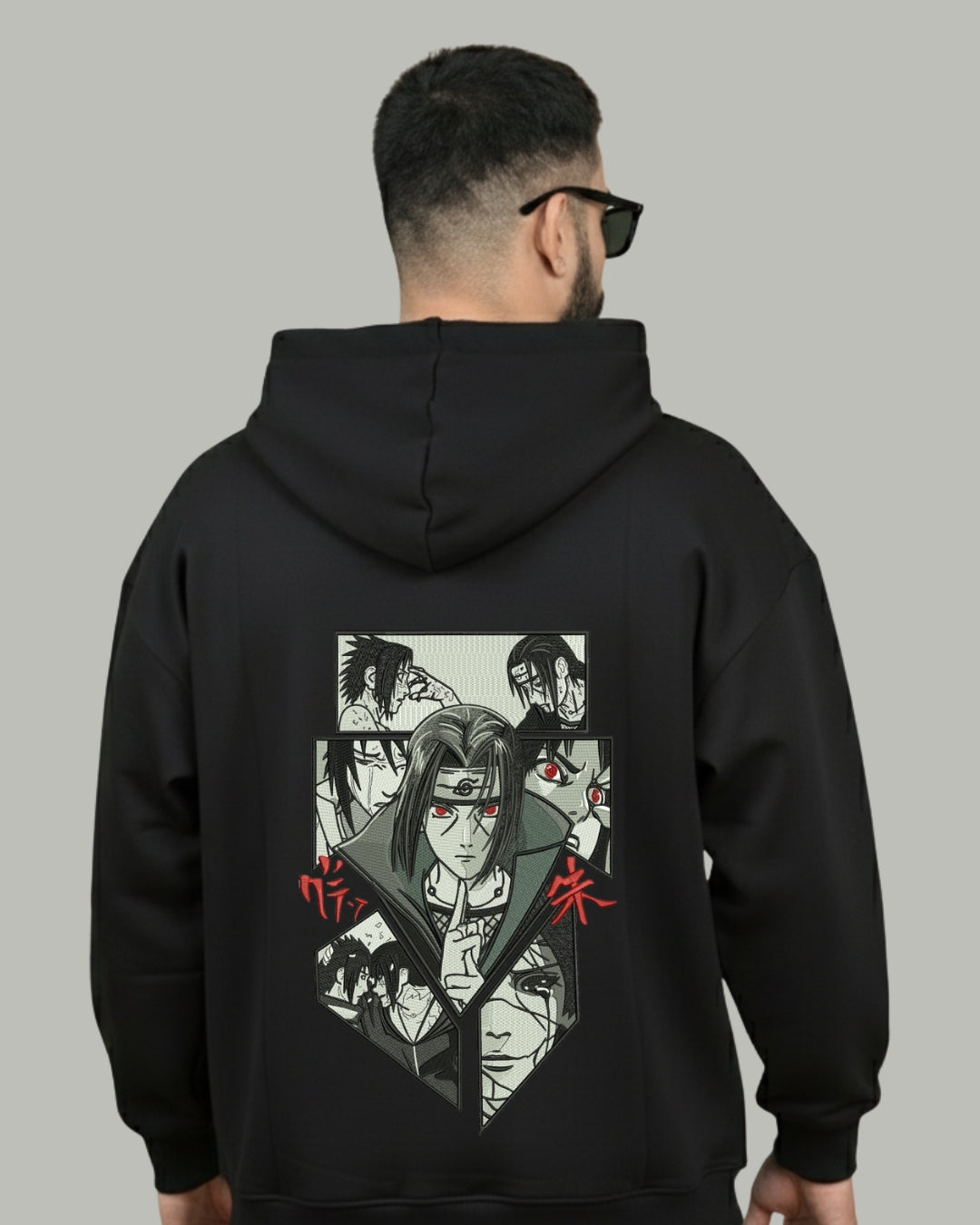 Itachi Sharingan Embroidered Hoodie