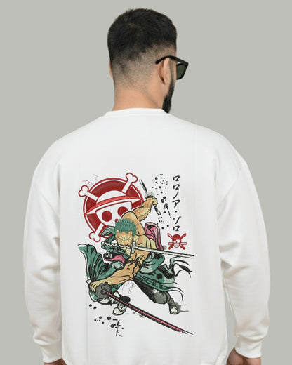 Zoro Battle Mode Embroidered Sweatshirt