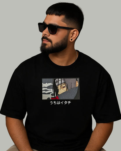 Itachi Embroidered Oversized T-Shirt