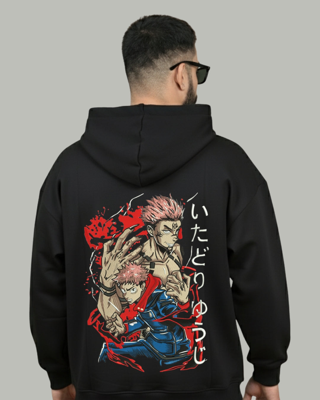 Sukuna & Yuji Itadori Embroidered Hoodie