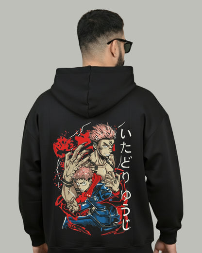 Sukuna & Yuji Itadori Embroidered Hoodie