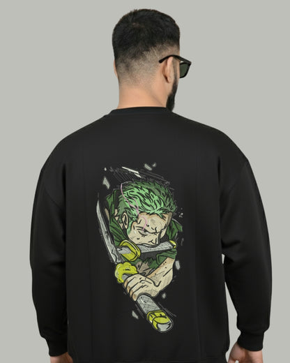 Zoro Samurai Stance Embroidered Sweatshirt