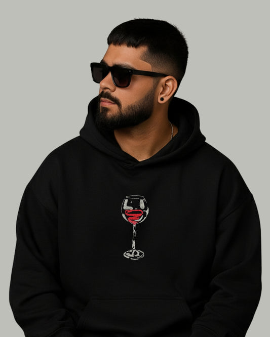 Wine Dine & Sixty 9 Embroidered Hoodie