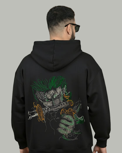 Zoro Abstract Line Art Embroidered Hoodie