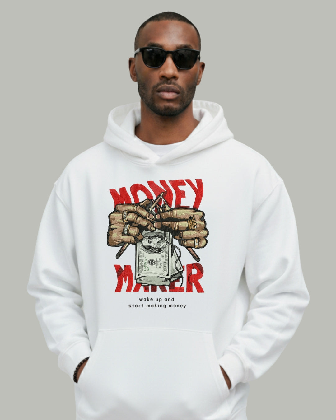 Money Maker Embroidered Hoodie
