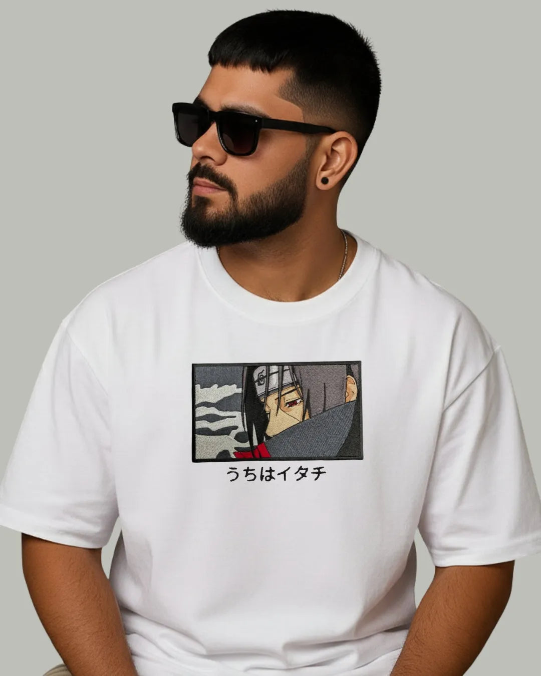Itachi Embroidered Oversized T-Shirt