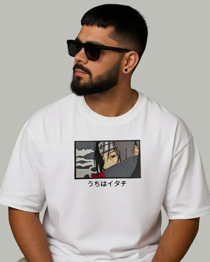 Itachi Embroidered Oversized T-Shirt