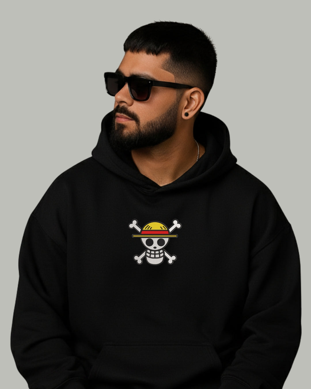 One Piece Luffy Embroidered Hoodie