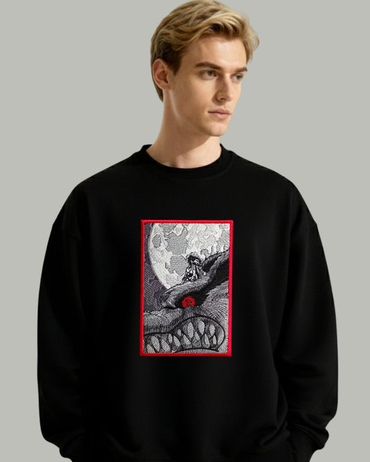 Madara on Kurama Embroidered Sweatshirt