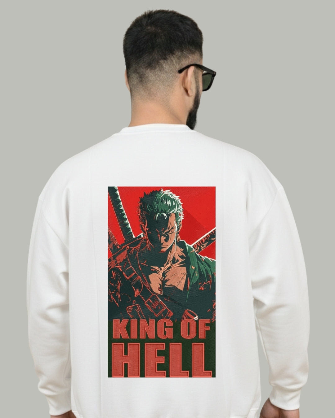 Roronoa Zoro King of Hell Embroidered Sweatshirt
