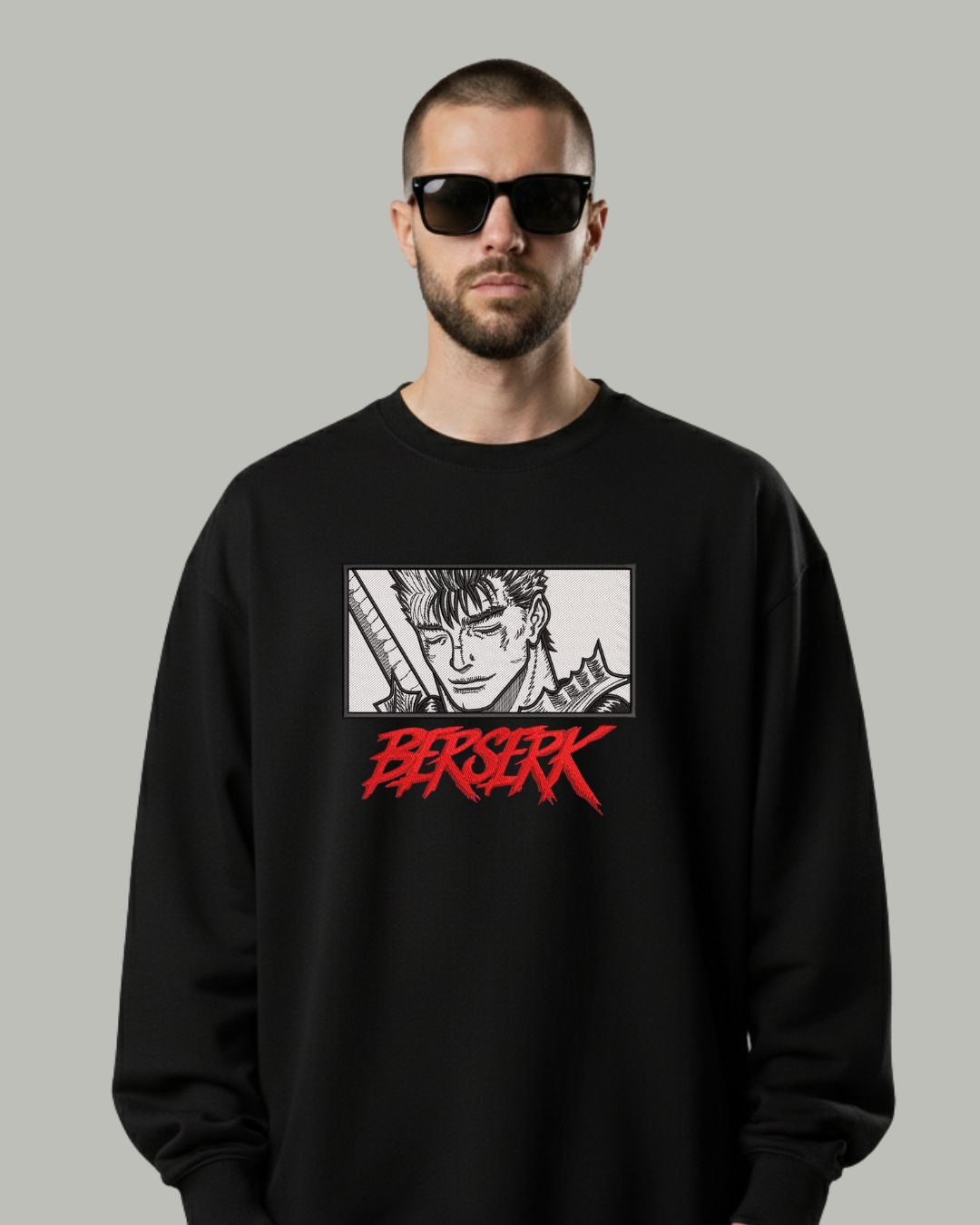 Berserk “Black Swordsman” Embroidered Sweatshirt