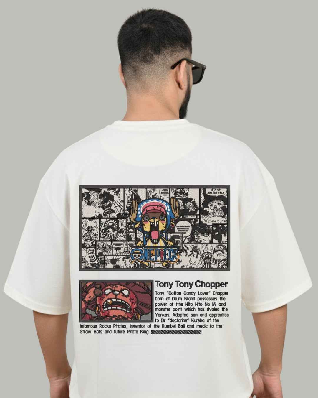 Tony Tony Chopper Embroidered Oversized T-Shirt