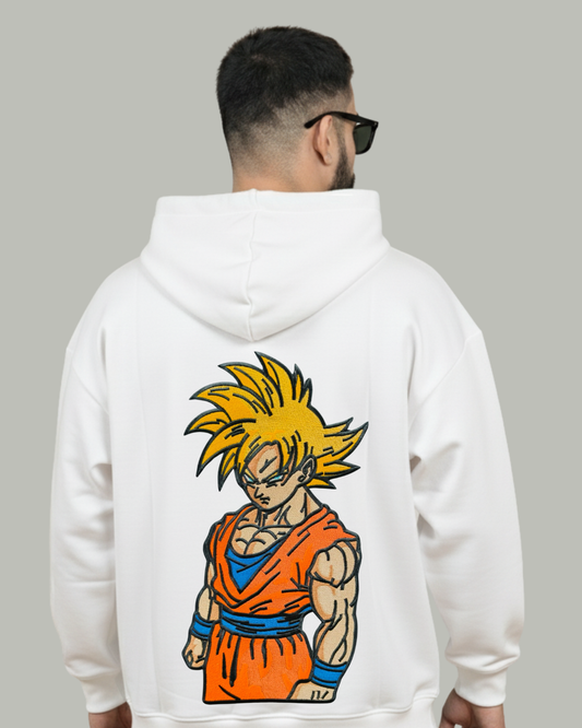 Super Saiyan Goku Embroidered Hoodie - Kreativ Arts Inc