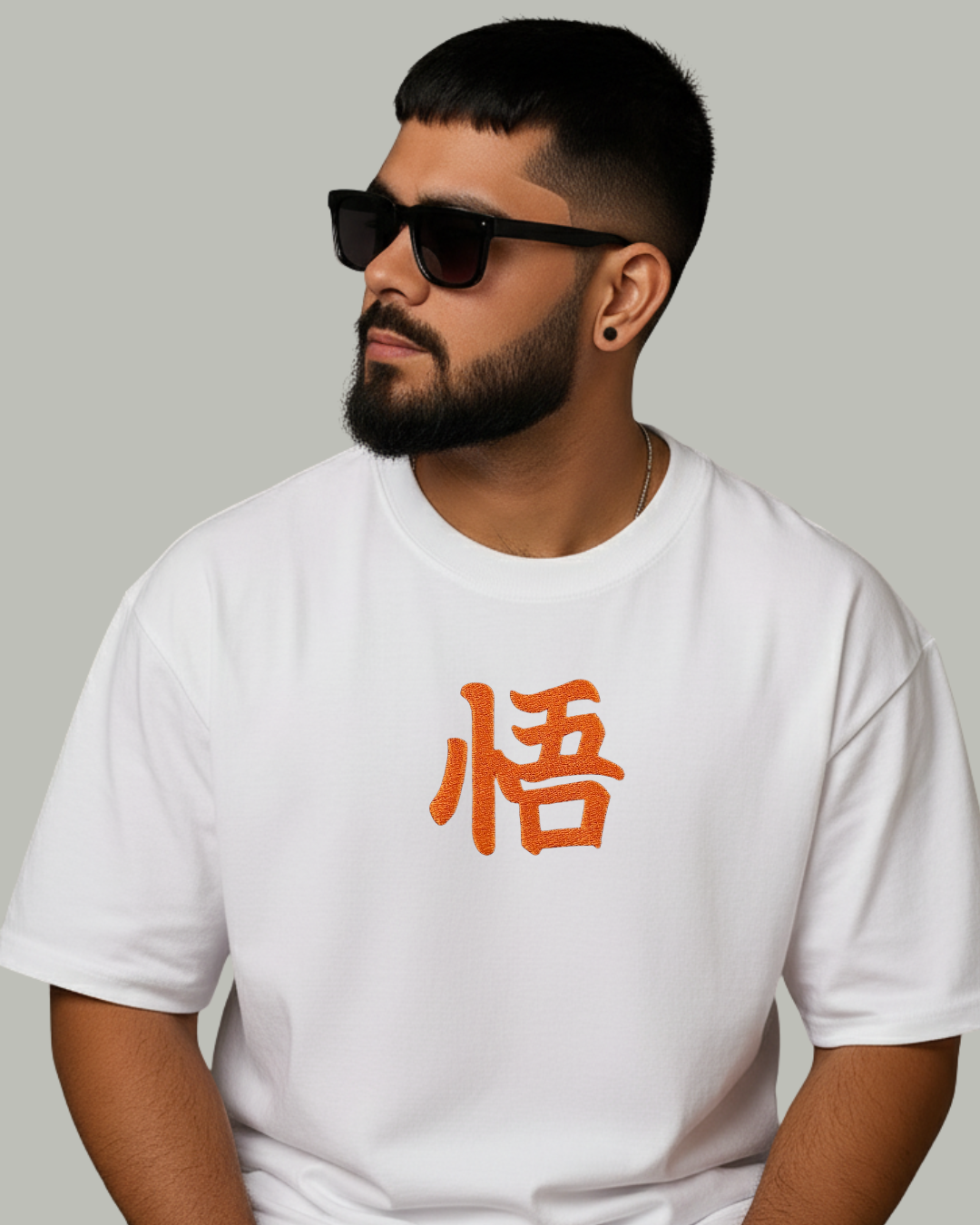 Super Saiyan Goku Embroidered Oversized T-Shirt - Kreativ Arts Inc