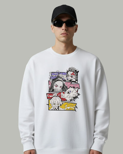 Demon Slayer Core Four Embroidered Sweatshirt