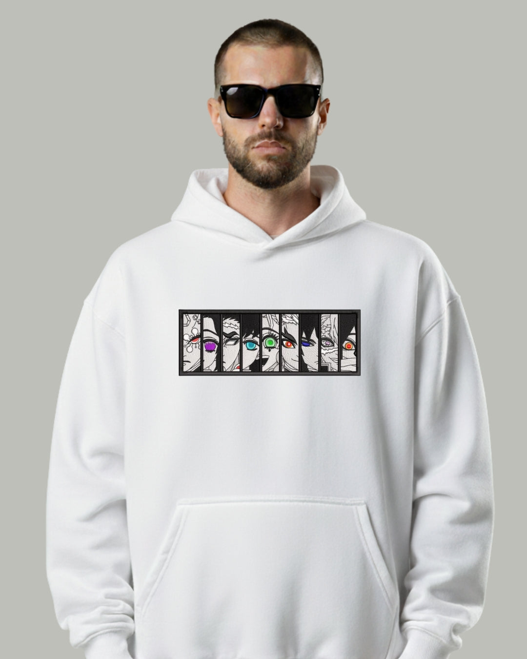 Hashira Eyes Embroidered Hoodie