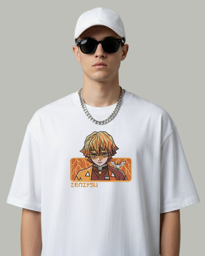 Zenitsu Embroidered Oversized T-Shirt
