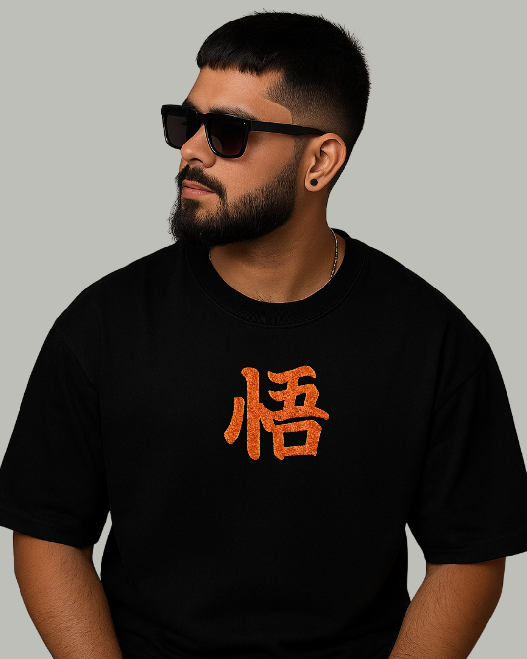 Super Saiyan Goku Embroidered Oversized T-Shirt - Kreativ Arts Inc
